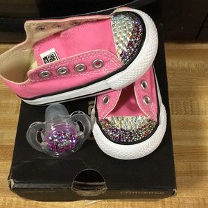 Bling converse/ pacifier